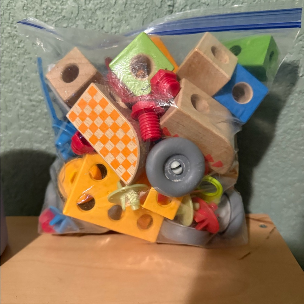 Melissa & Doug Vibrant Wooden Building Blocks Set